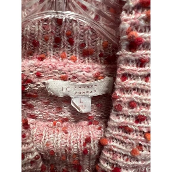- LC Lauren Conrad Confetti Knit pullover sweater woman’s size large - Picture 3 of 6